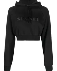 SUNNEI Cropped-Hoodie mit Logo Schwarz