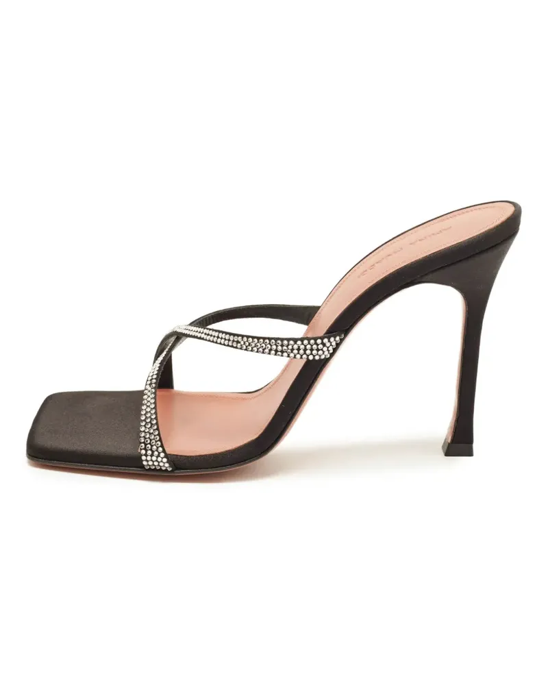 Amina Muaddi Adriana Sandalen mit Kristallen - Schwarz Schwarz