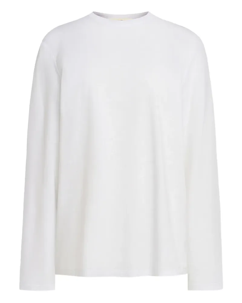 12 STOREEZ Langarmshirt aus Baumwolle - Weiß Weiß