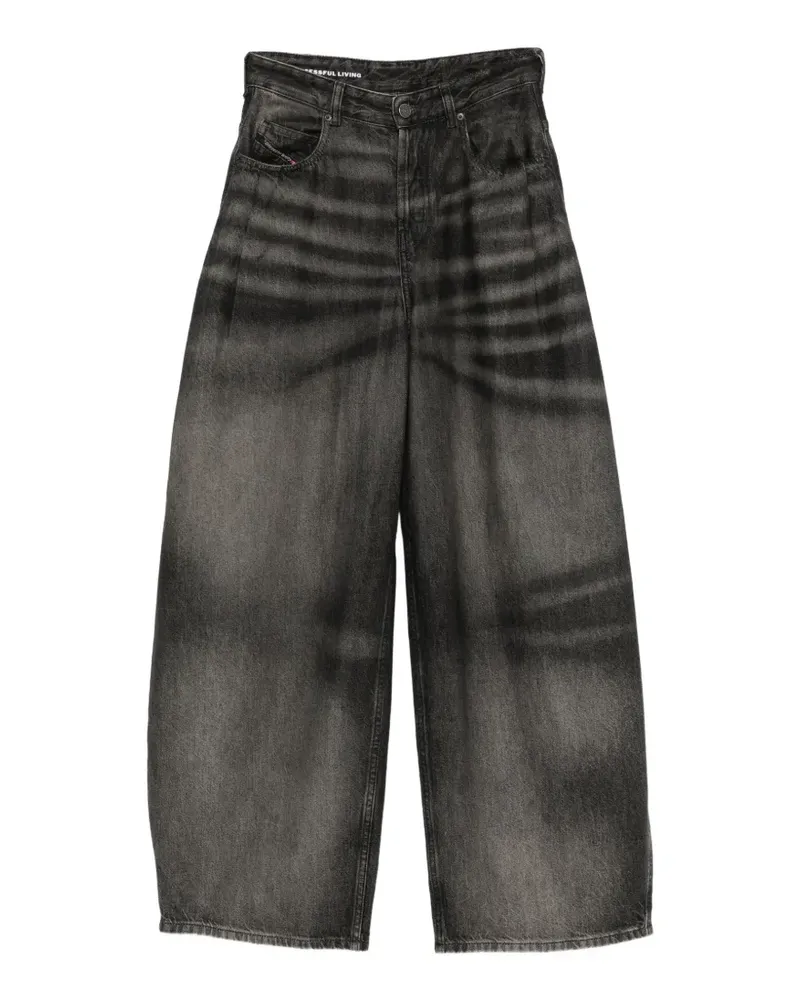 Diesel 1987 D-KHELZ Wide-Leg-Jeans - Schwarz Schwarz