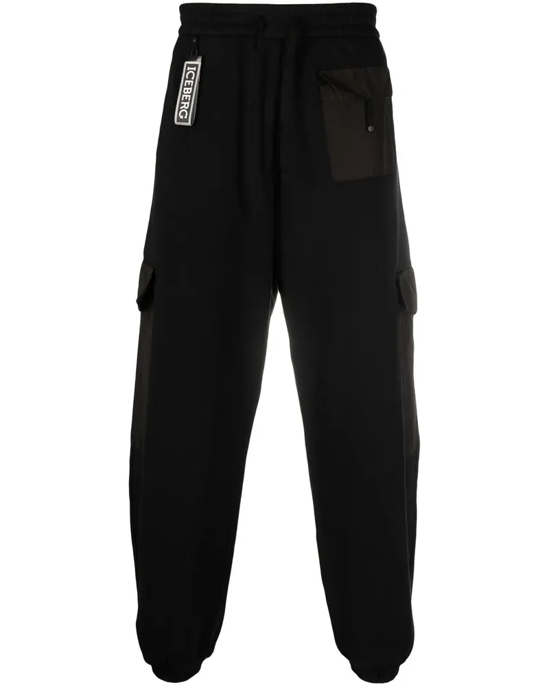 Iceberg Jogginghose mit Logo - Schwarz Schwarz
