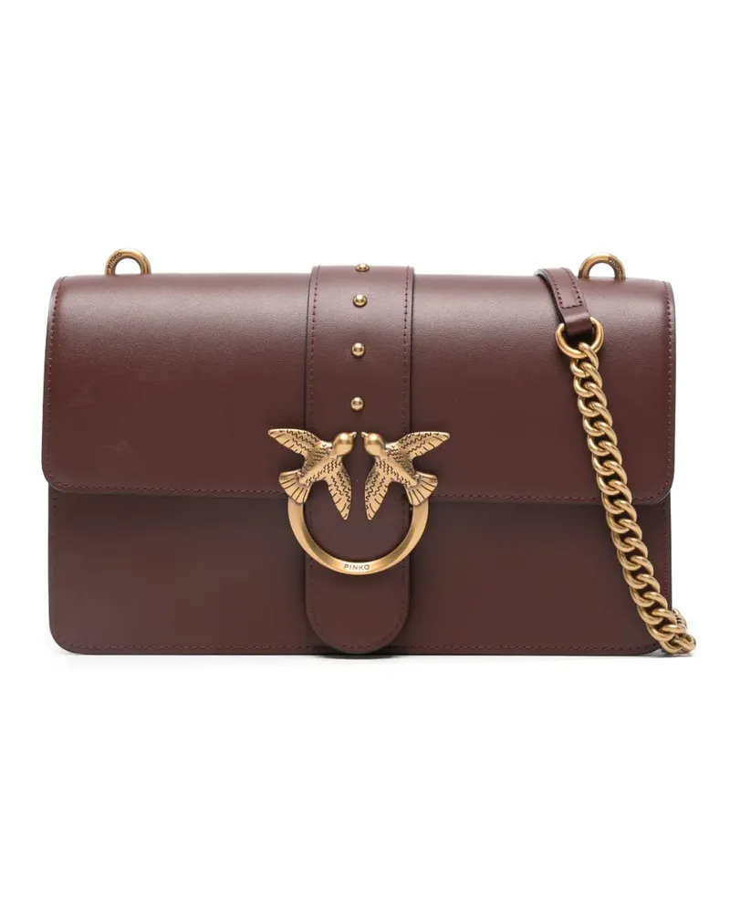 Pinko medium Love Bag One leather shoulder bag - Rot Rot
