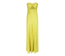 twisted-detail strapless maxi dress - Gelb