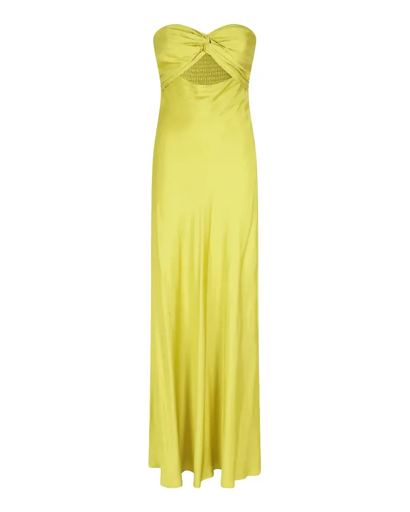 Essentiel twisted-detail strapless maxi dress - Gelb Gelb