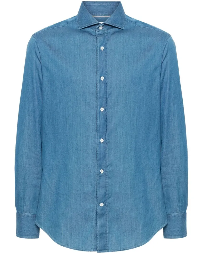 Brunello Cucinelli Langärmeliges Hemd - Blau Blau