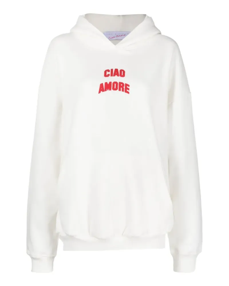Giada Benincasa Ciao Amore Hoodie - Weiß Weiß
