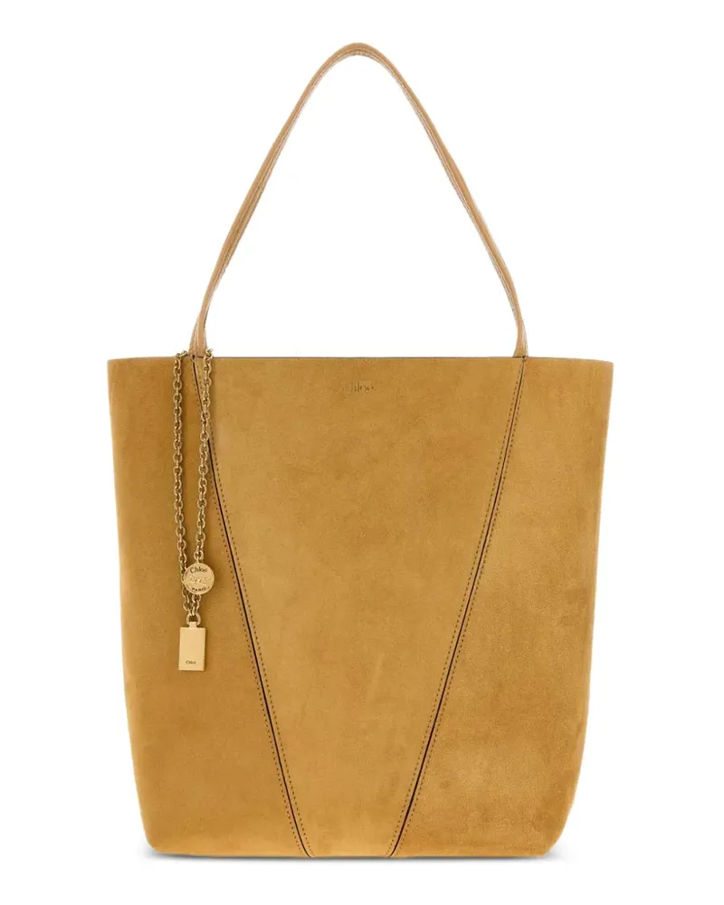 Chloé Mittelgroße Tote Bag aus Wildleder - Gelb Gelb