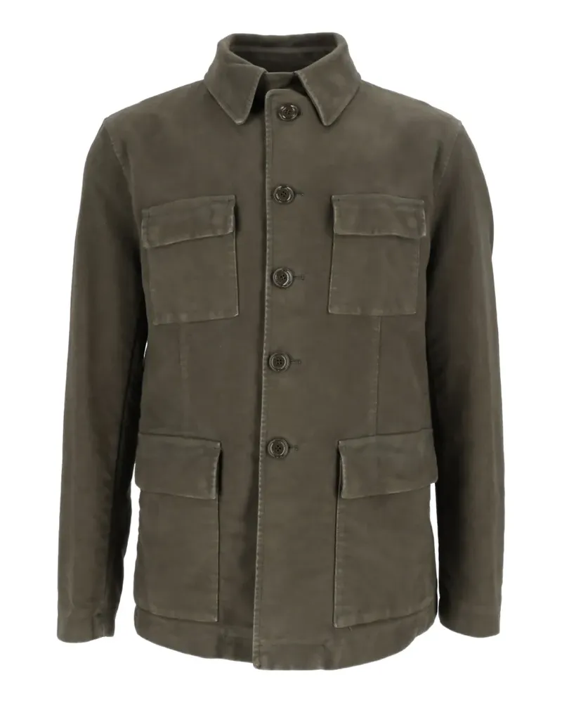 ASPESI Ray Jacke mit mehreren Taschen - Grün Grün