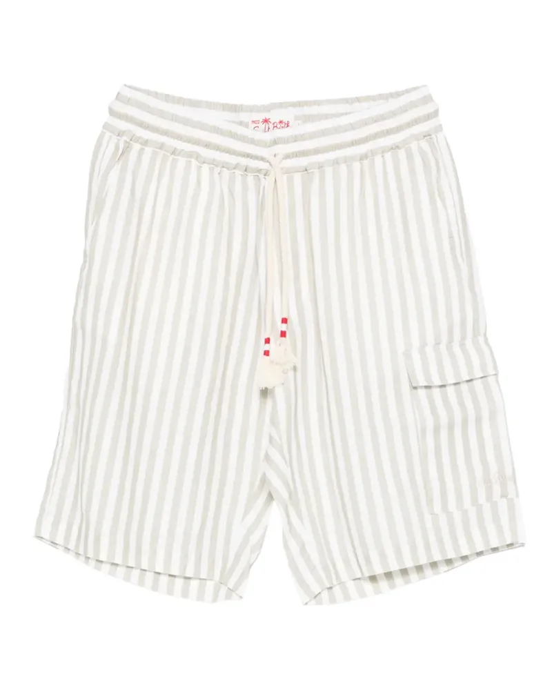 MC2 Saint Barth Gestreifte Marseille Shorts - Weiß Weiß