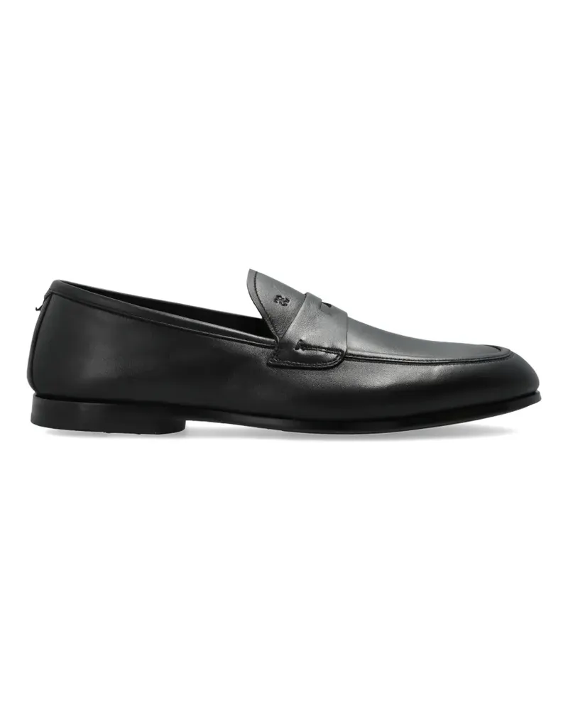 Fabi almond-toe leather loafers - Schwarz Schwarz