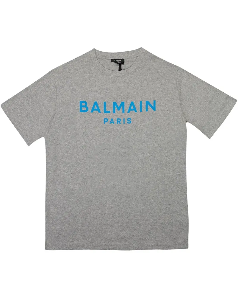 Balmain T-Shirt mit Print - Grau Grau