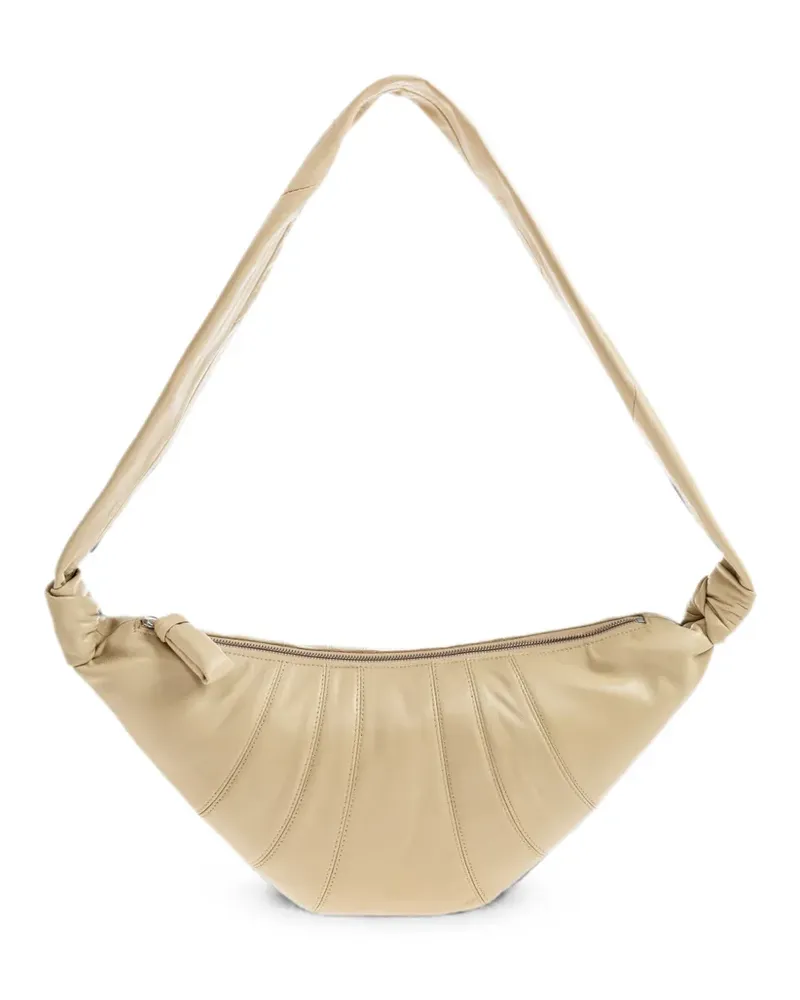Christophe Lemaire Croissant leather shoulder bag - Nude Nude