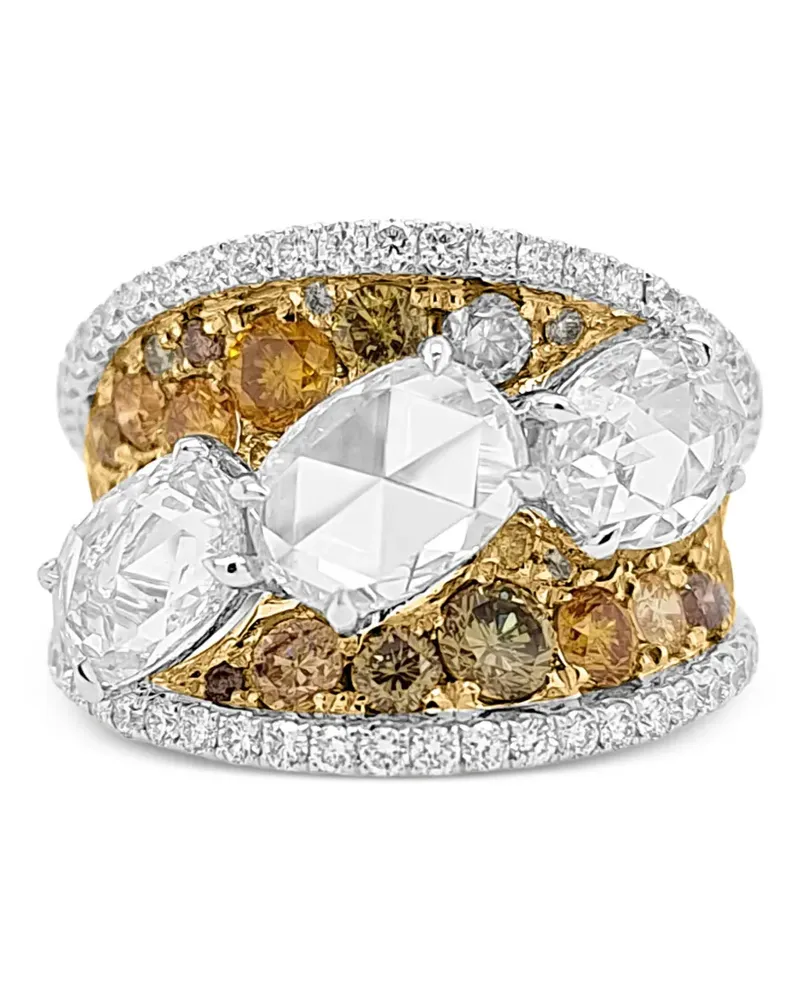 HYT Jewelry Diamant-Cocktailring im Layering-Look - Silber Silber