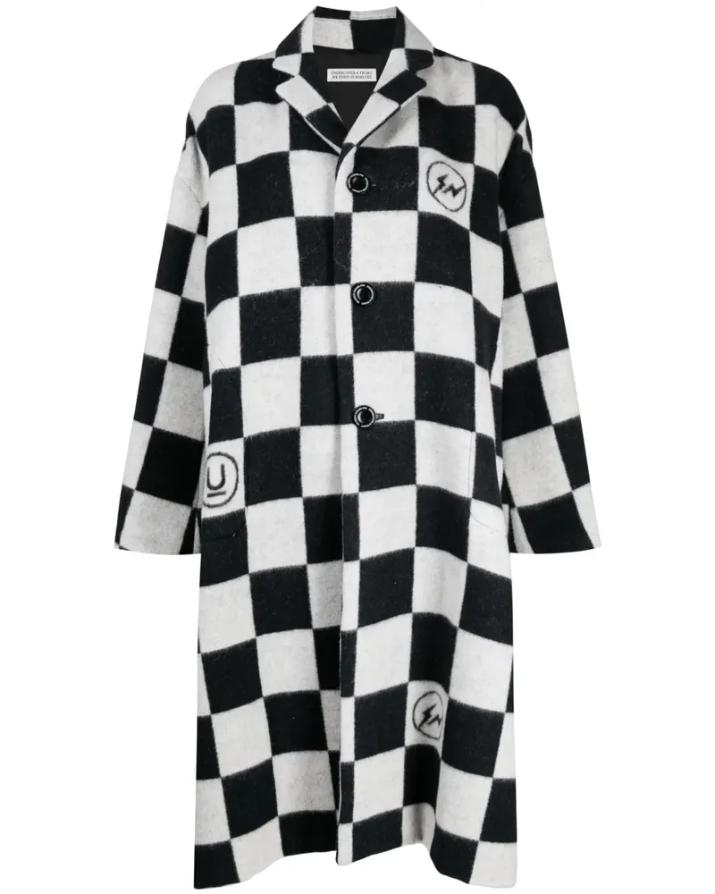 Undercover Mantel mit Check - Schwarz Schwarz