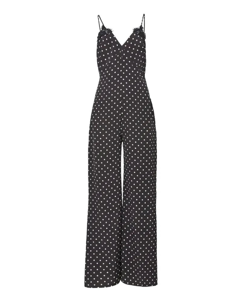 Fleur Du Mal Juliet lace silk jumpsuit - Schwarz Schwarz