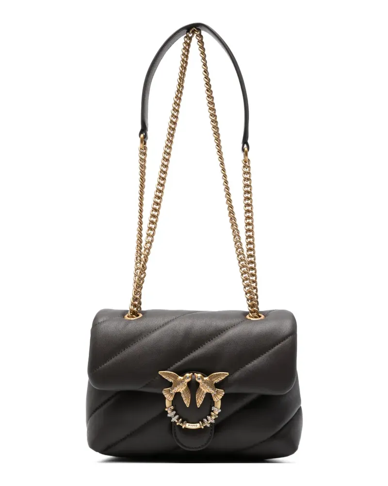 Pinko Mini Puff New Buckle Schultertasche - Braun Braun