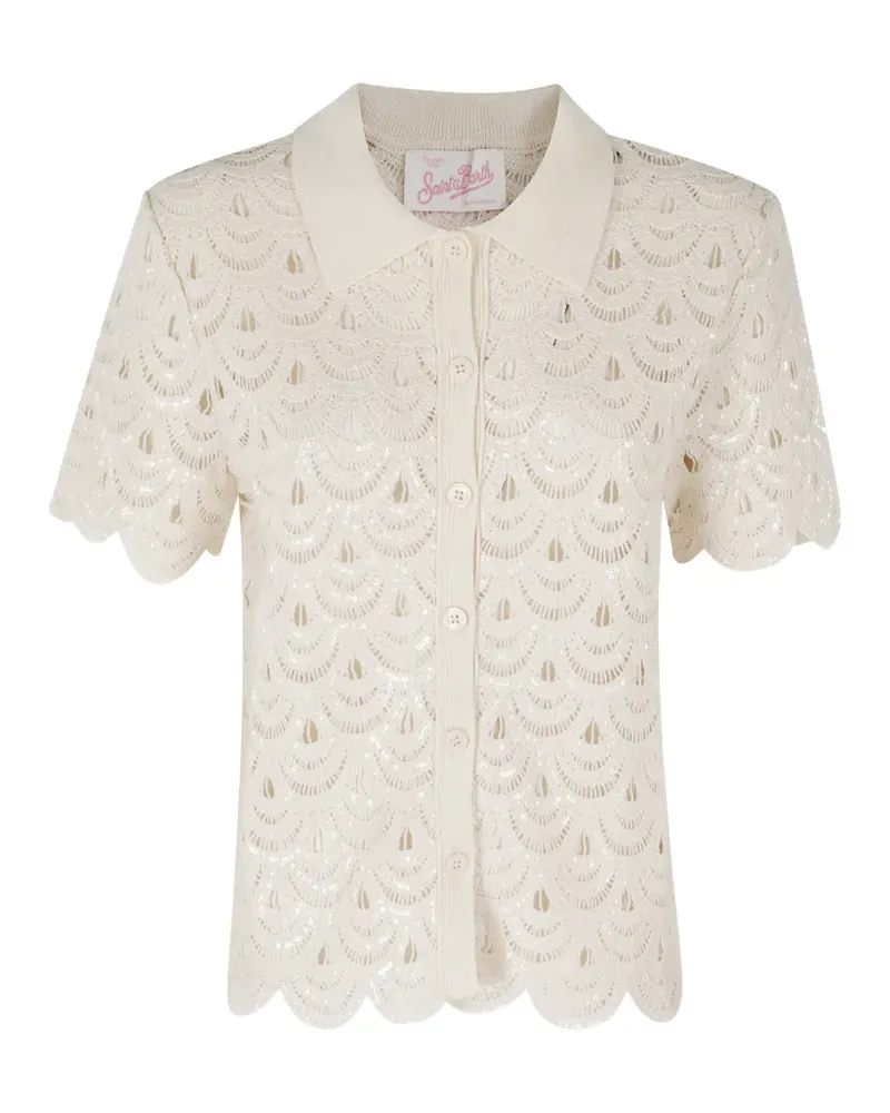 MC2 Saint Barth Monet crochet-effect shirt - Nude Nude
