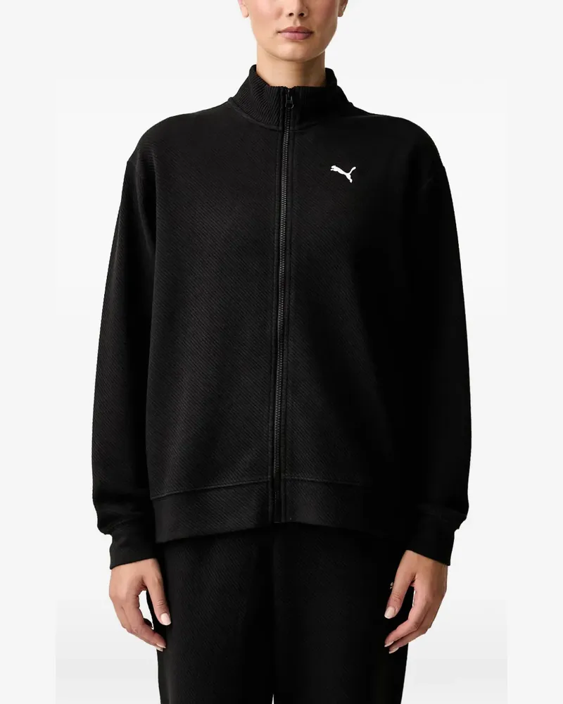 Puma logo-patch zip-up tracksuit - Schwarz Schwarz