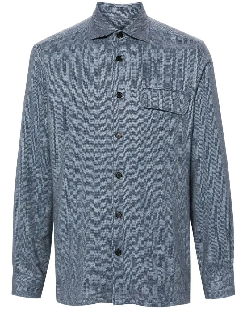 Corneliani Hemd mit klassischem Kragen - Blau Blau