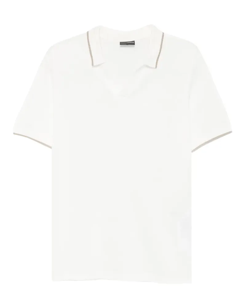 Emporio Armani T-Shirt mit V-Ausschnitt - Weiß Weiß