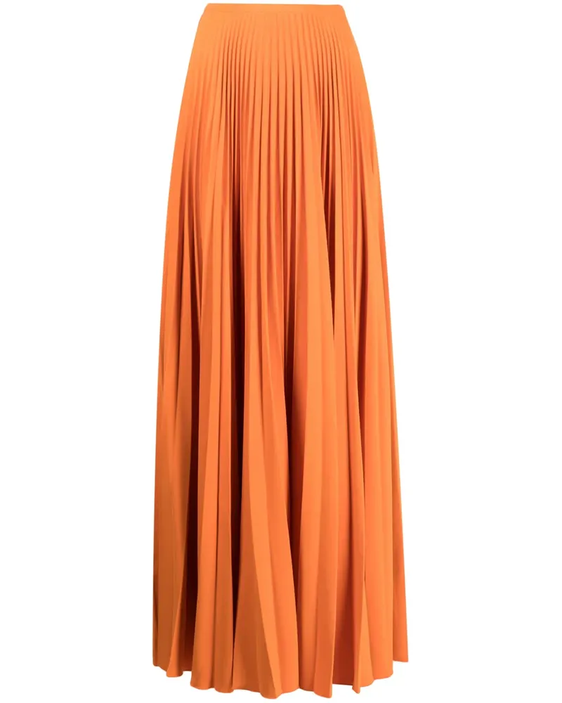 Solace London Langer Faltenrock - Orange Orange