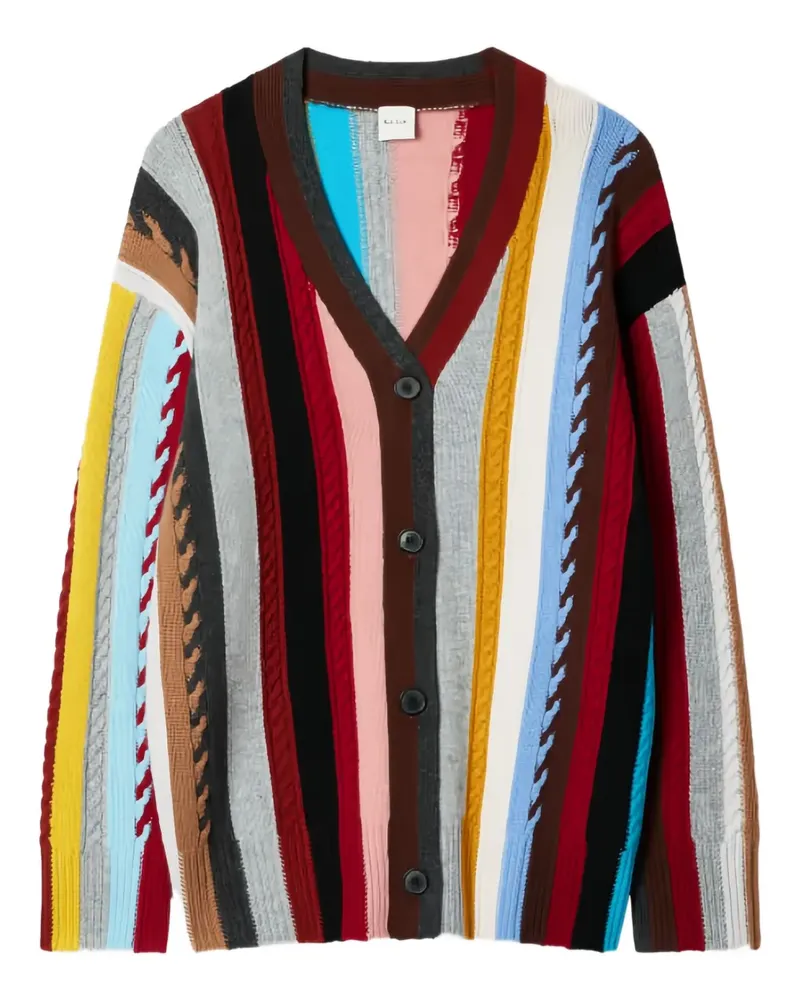 Paul Smith Geknöpfter Signature Stripe Cardigan - Braun Braun