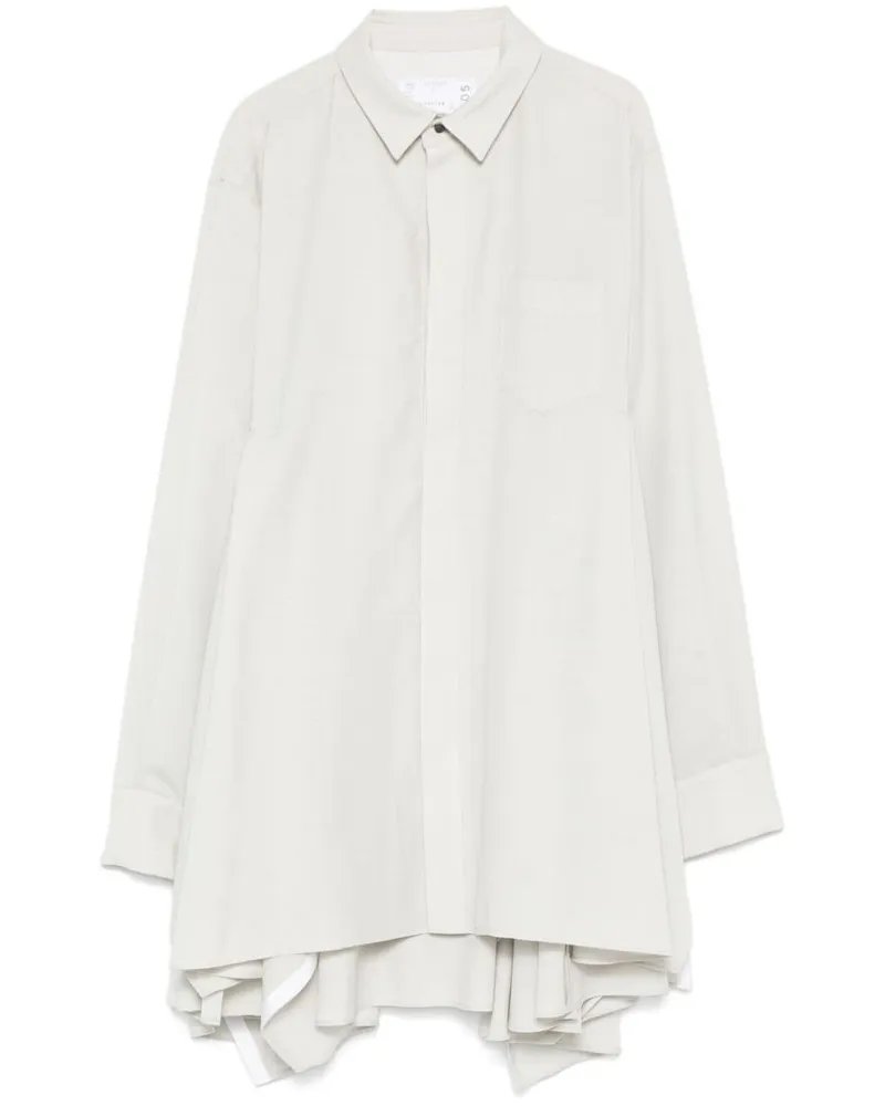 Sacai Kurzes Hemdkleid - Nude Nude