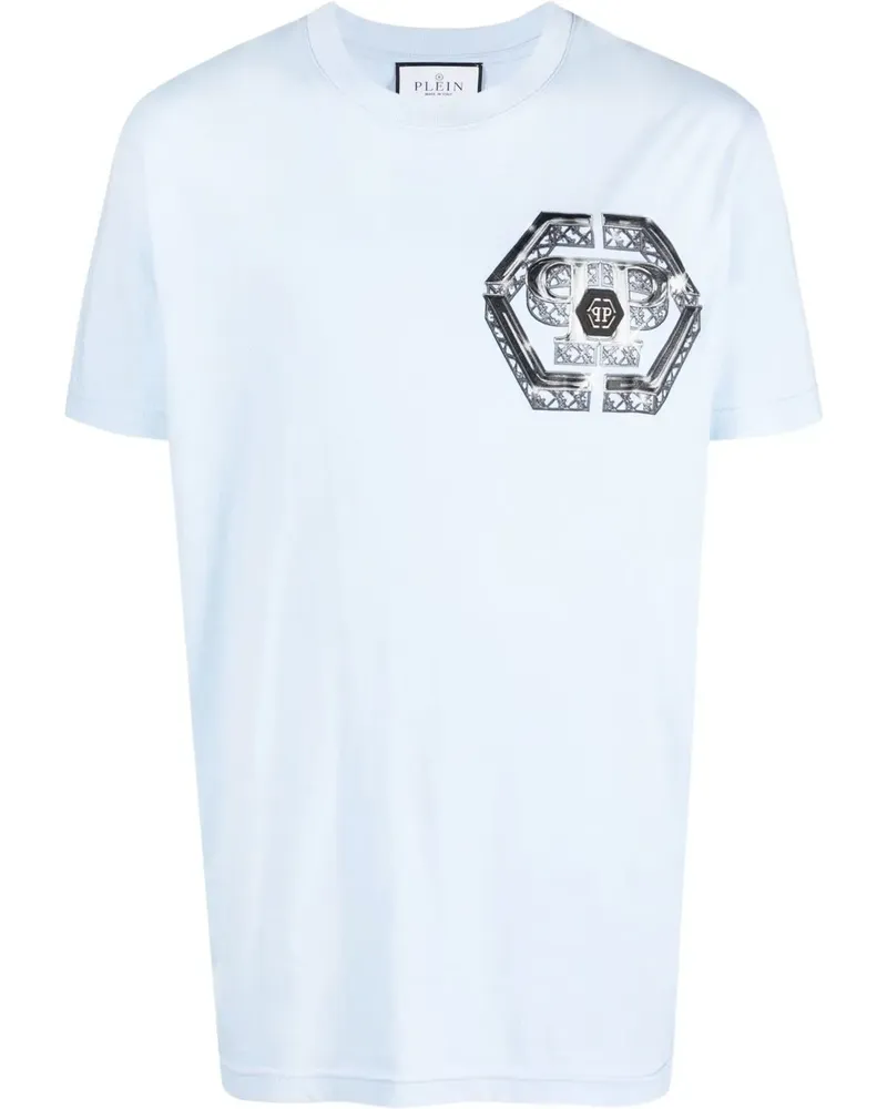 Philipp Plein T-Shirt mit Logo-Print - Blau Blau