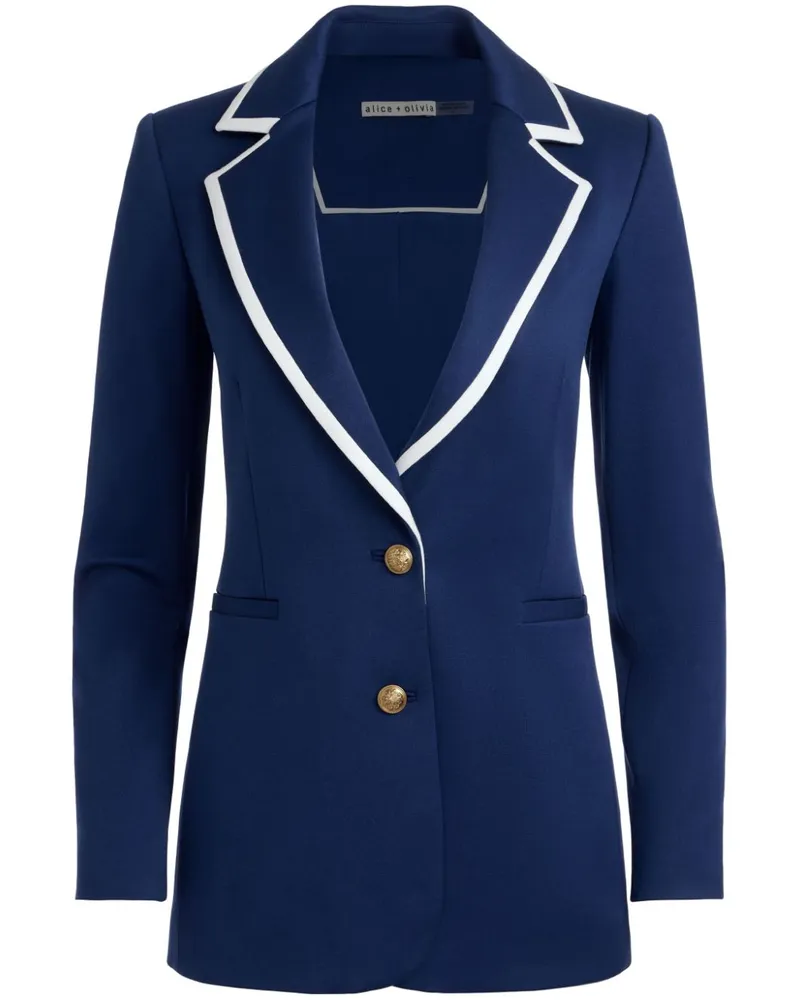 Alice + Olivia Einreihiger Breann Blazer Blau