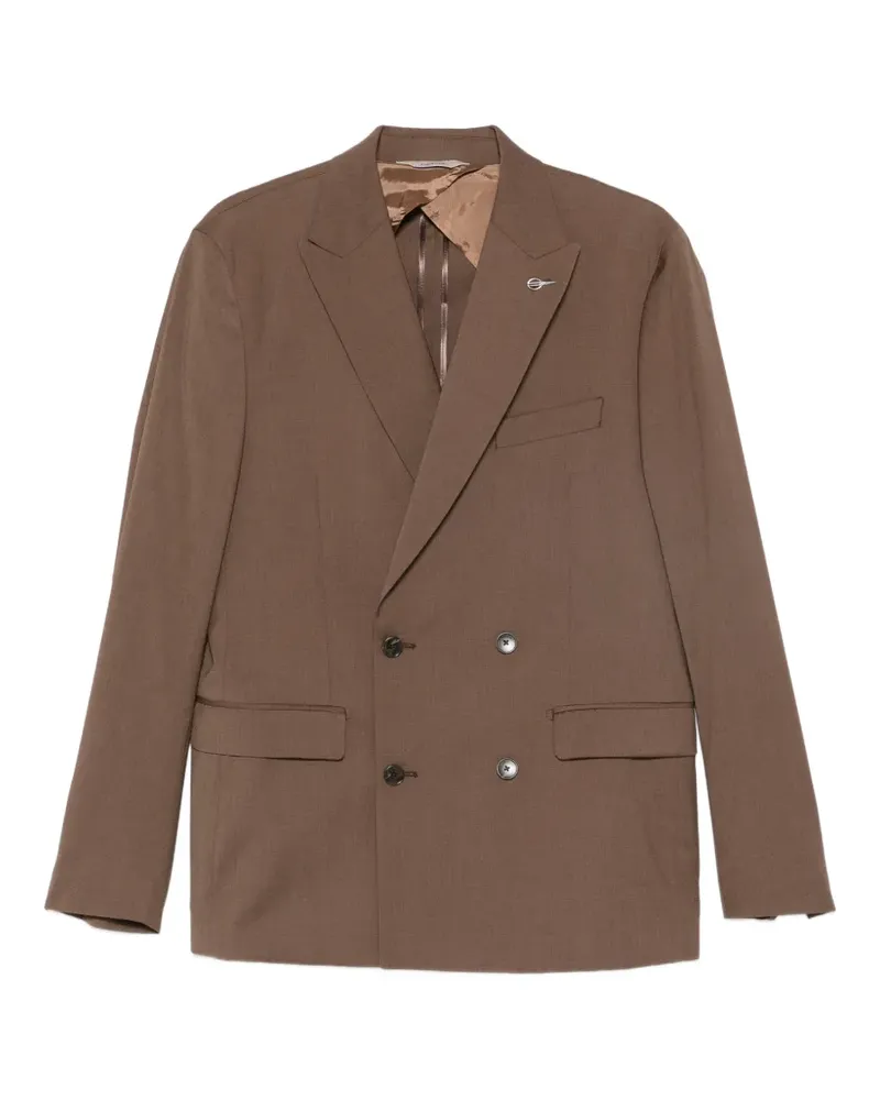 PAOLONI double-breasted peaked-lapel suit - Braun Braun