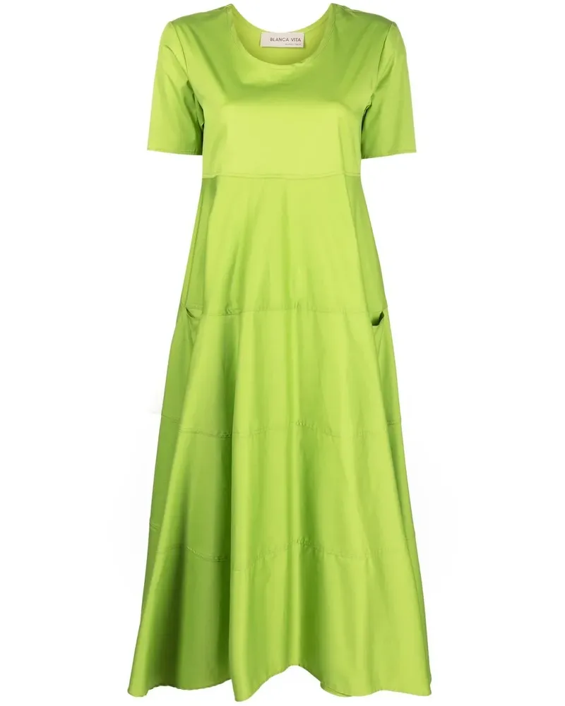 Blanca Ausgestelltes T-Shirtkleid - Grün Grün