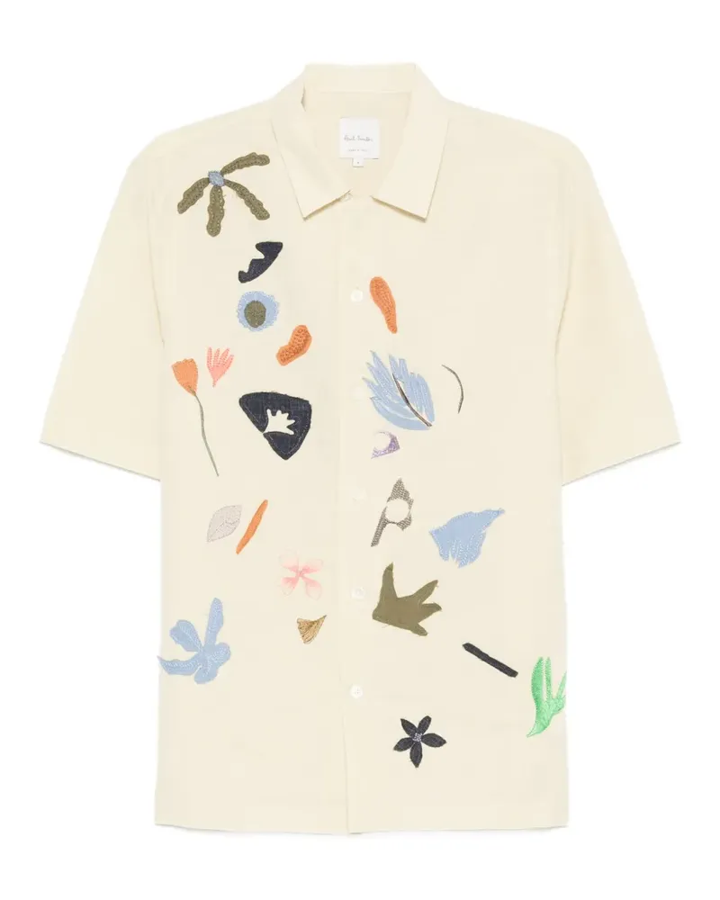 Paul Smith embroidered short-sleeve shirt - Nude Nude