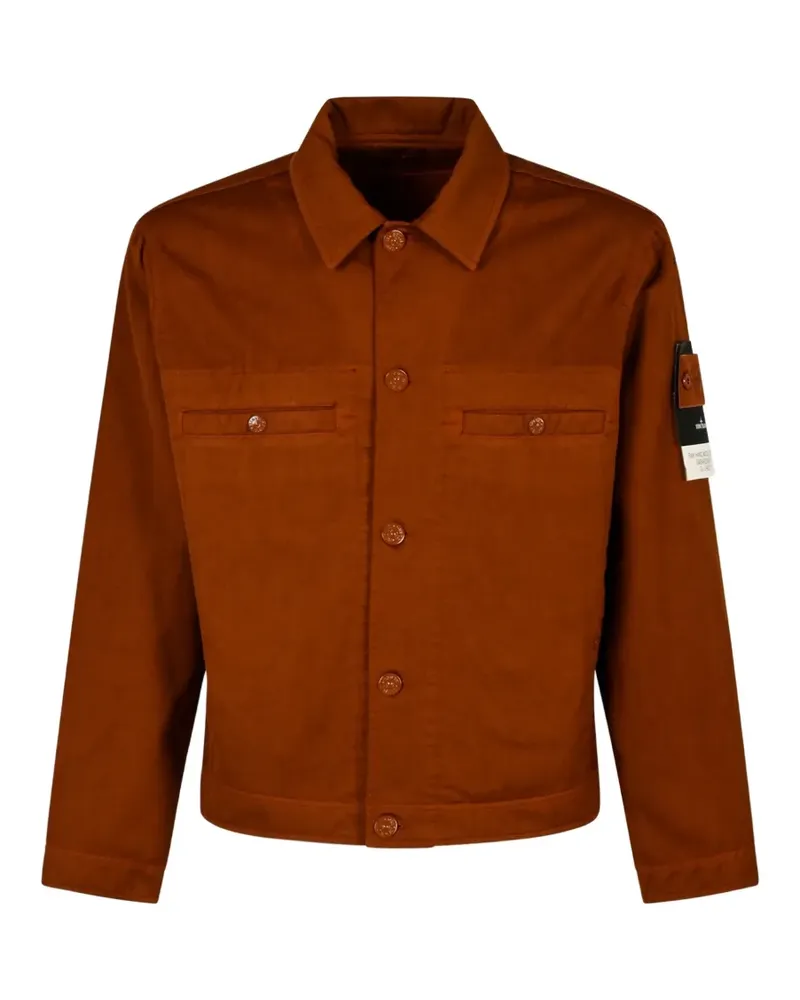 Stone Island Q100039 Rohwolle-Gabardine-TC_S.I. Ghost - Braun Braun
