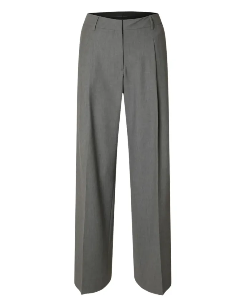 Selected pressed-crease trousers - Grau Grau