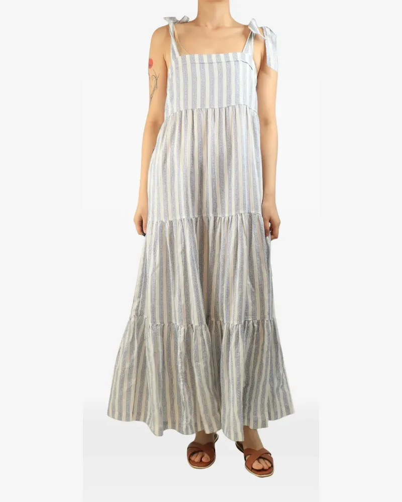 Heidi Klein Gestuftes Jacquard-Maxikleid - Nude Nude