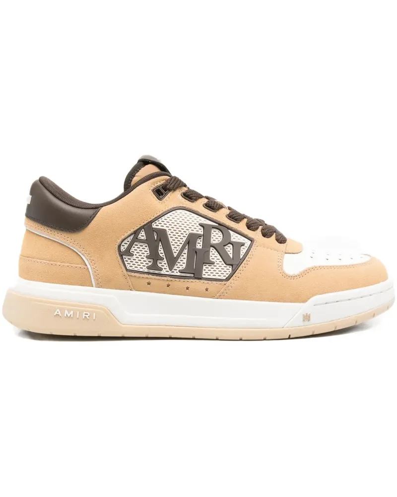Amiri logo-patch leather sneakers - Braun Braun