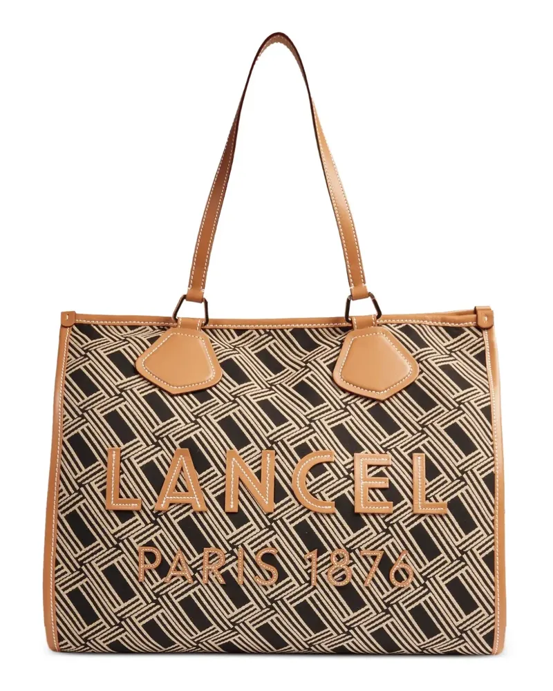 Lancel Schultertasche mit geometrischem Muster - Nude Nude