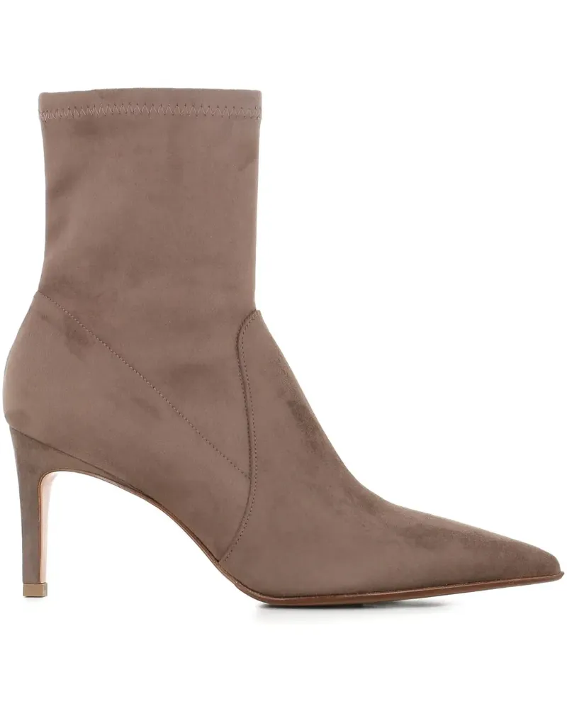Sergio Levantesi 75mm pointed-toe stiletto boots - Nude Nude