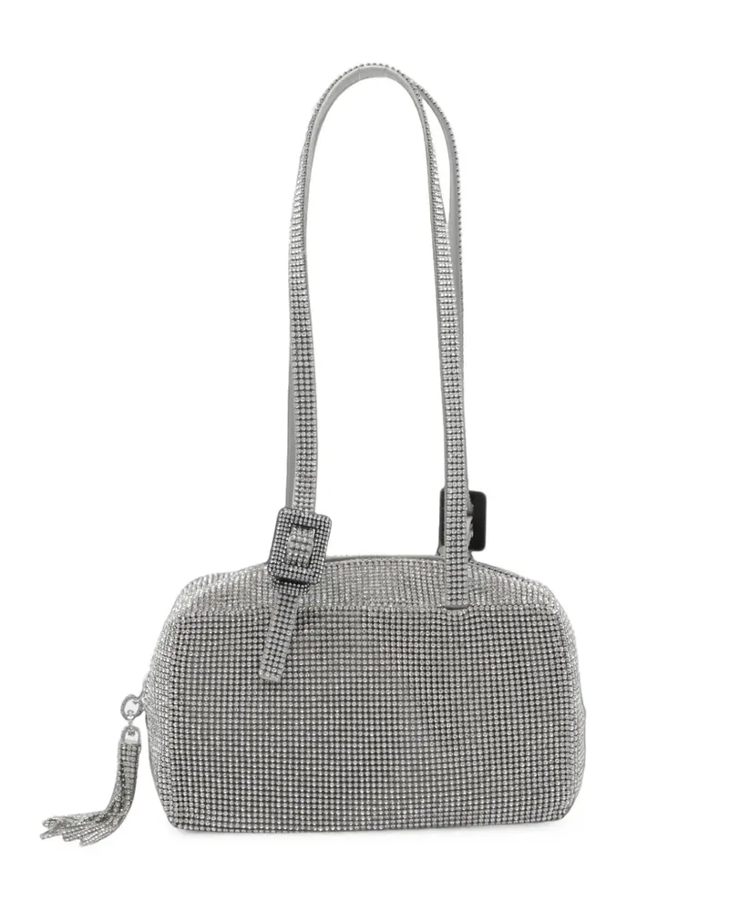 Benedetta Bruzziches Kristallverzierte Schultertasche mit Quaste - Silber Silber