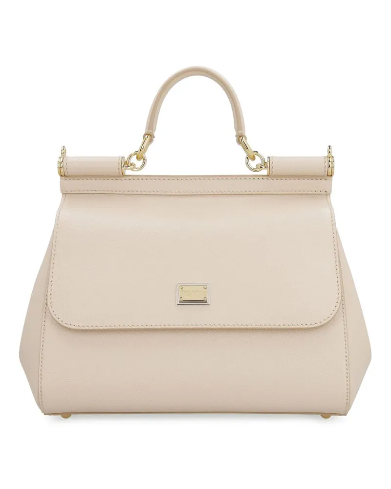 Dolce & Gabbana Große Sicily Handtasche - Nude Nude