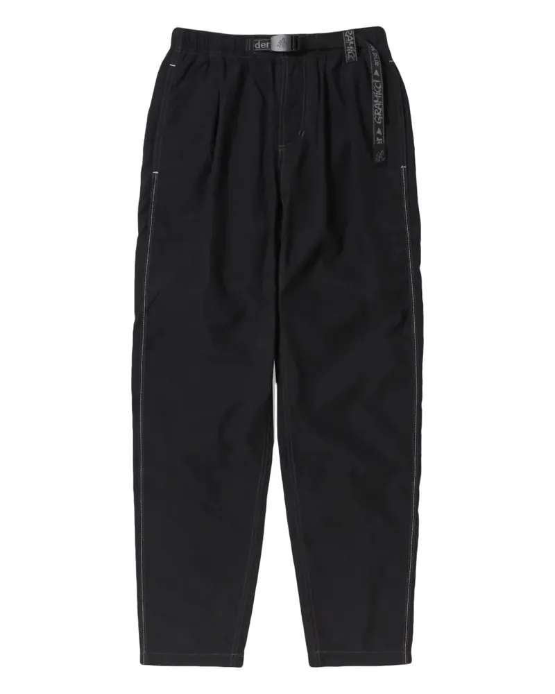 and wander Plissierte Hose mit Gürtel - Schwarz Schwarz