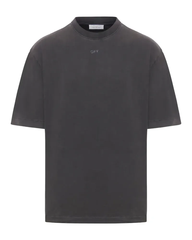 OFF-WHITE logo-print cotton T-shirt - Grau Grau