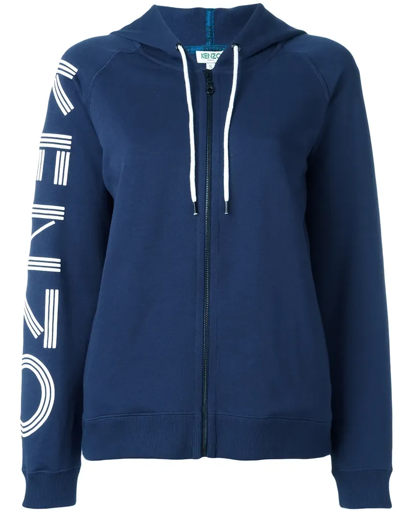Kenzo Kapuzenjacke mit ""-Print - Blau Blau