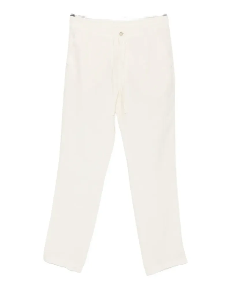 120% Lino drawstring-waist trousers - Nude Nude