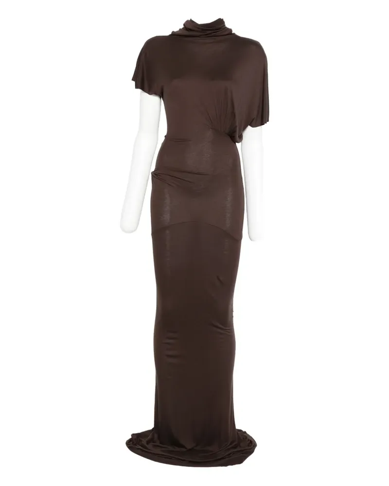 Rick Owens Lilies Drapiertes Maxikleid - Braun Braun