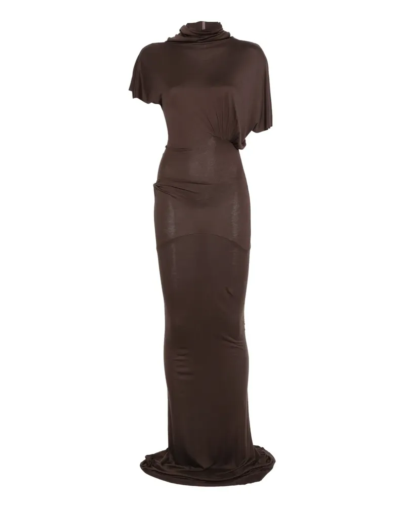 Rick Owens Lilies Drapiertes Maxikleid - Braun Braun