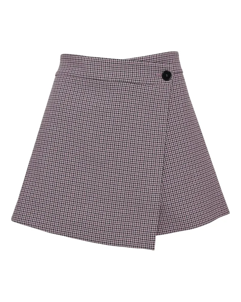 MSGM fold-detail check shorts - Rosa Rosa