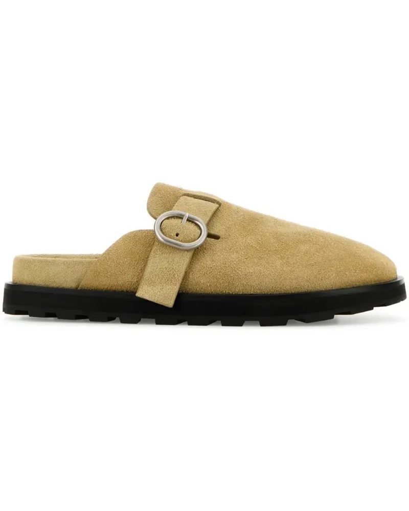 Jil Sander Slipper aus Wildleder - Nude Nude