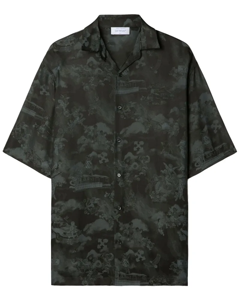 OFF-WHITE Fresco Bowlinghemd - Schwarz Schwarz