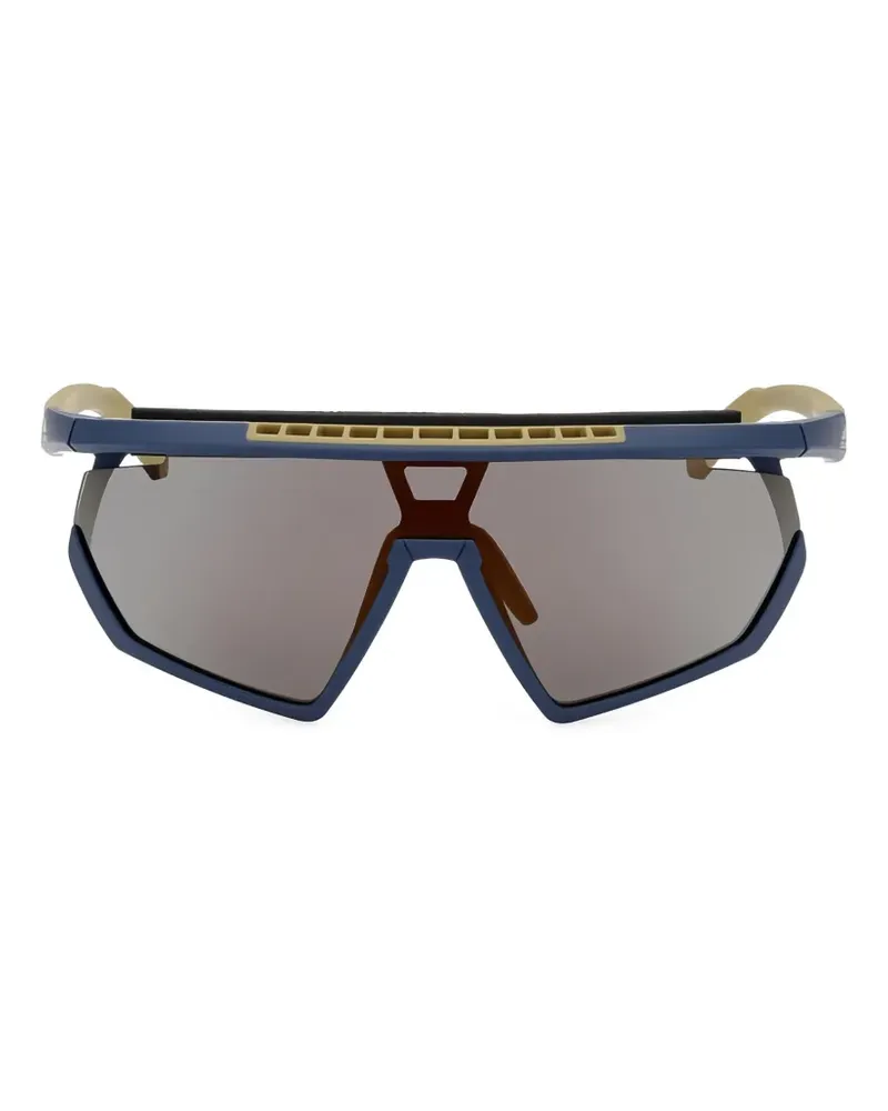 adidas geometric-frame sunglasses - Blau Blau